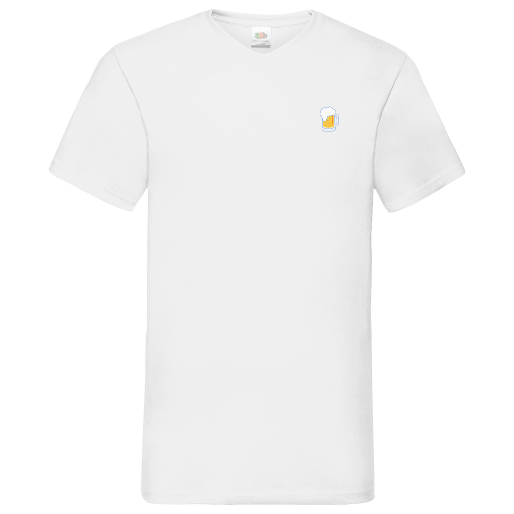 T-Shirt „Papa, du bist der Knaller“ – Herren V-Neck mit Bier-Motiv | Lustiges Vatertags-Shirt