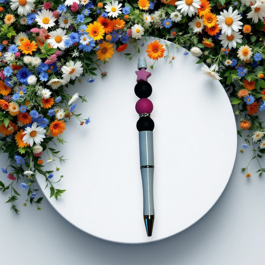 Sternenpower – Kugelschreiber mit Glitzer-Element und Statement-Style
